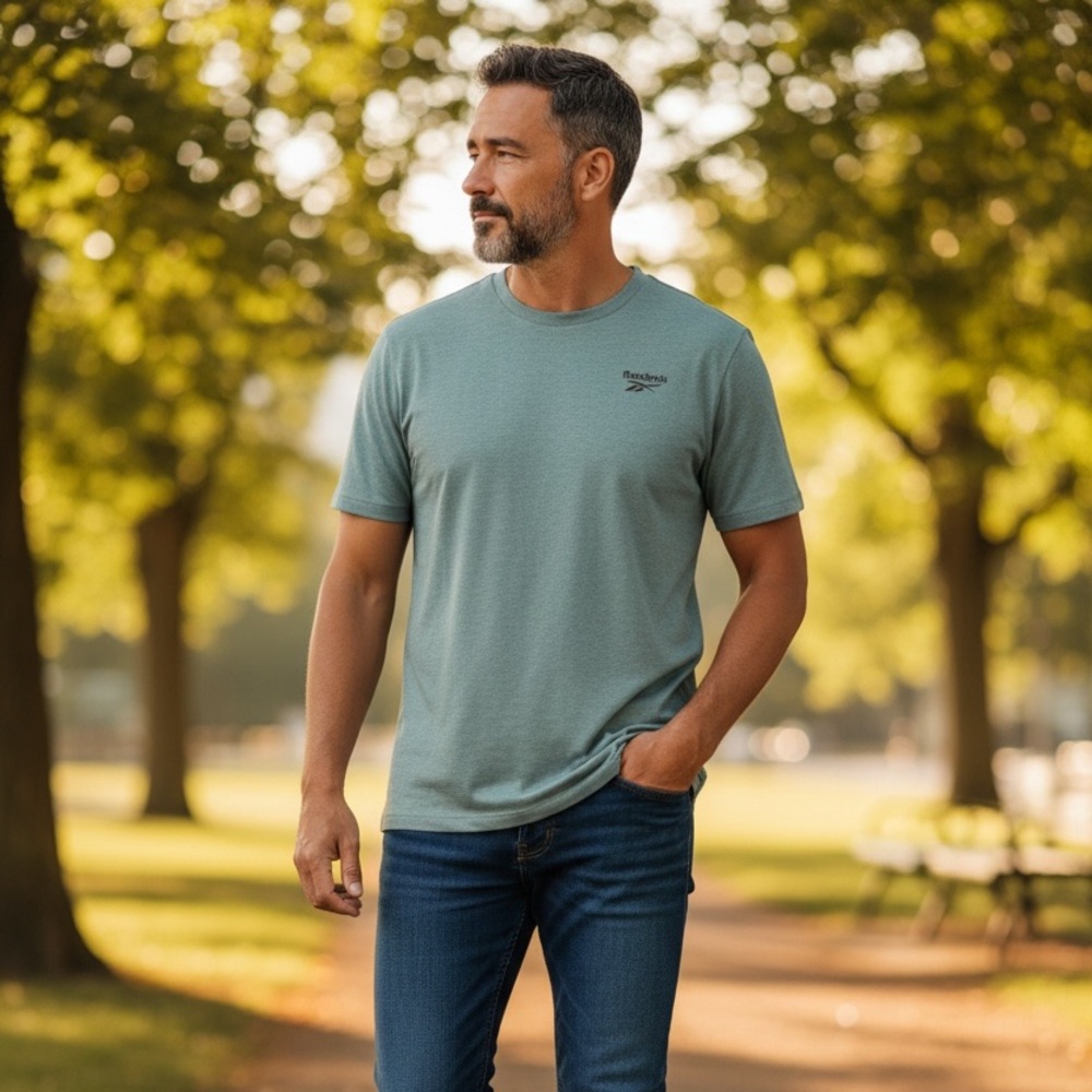 Reebok Men's‎ BABY BLUE Short Sleeve Tee